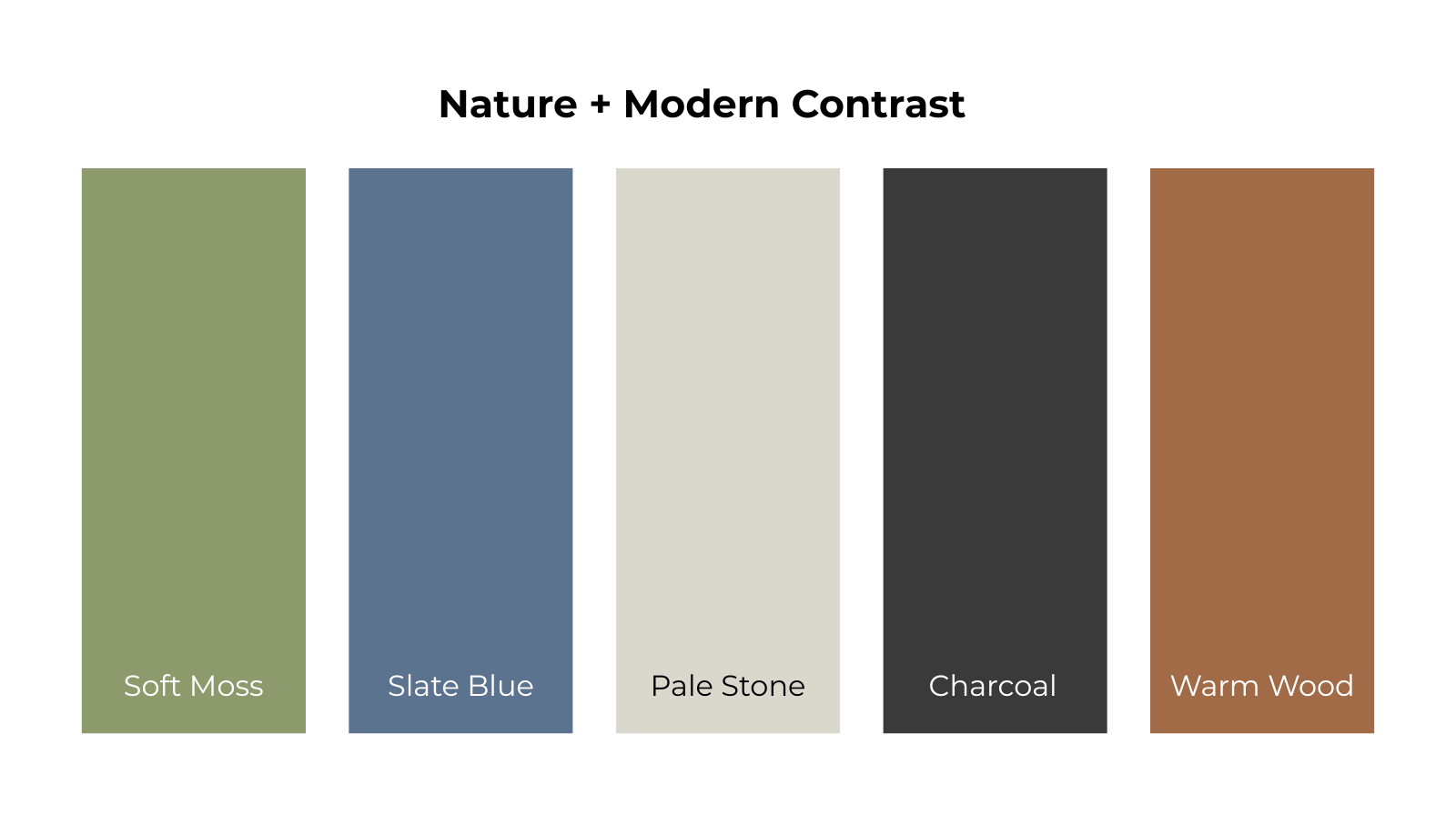 Color Swatch Nature and Modern Contrast Colors