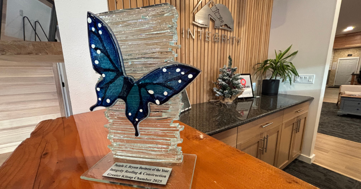 IRC - Integrity Roofing & Construction Named Natalie E. Bryson Business of the Year at the Greater Kitsap Chamber Winter Gala