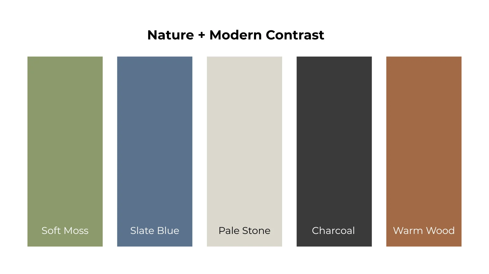 Color Swatch Nature and Modern Contrast Colors