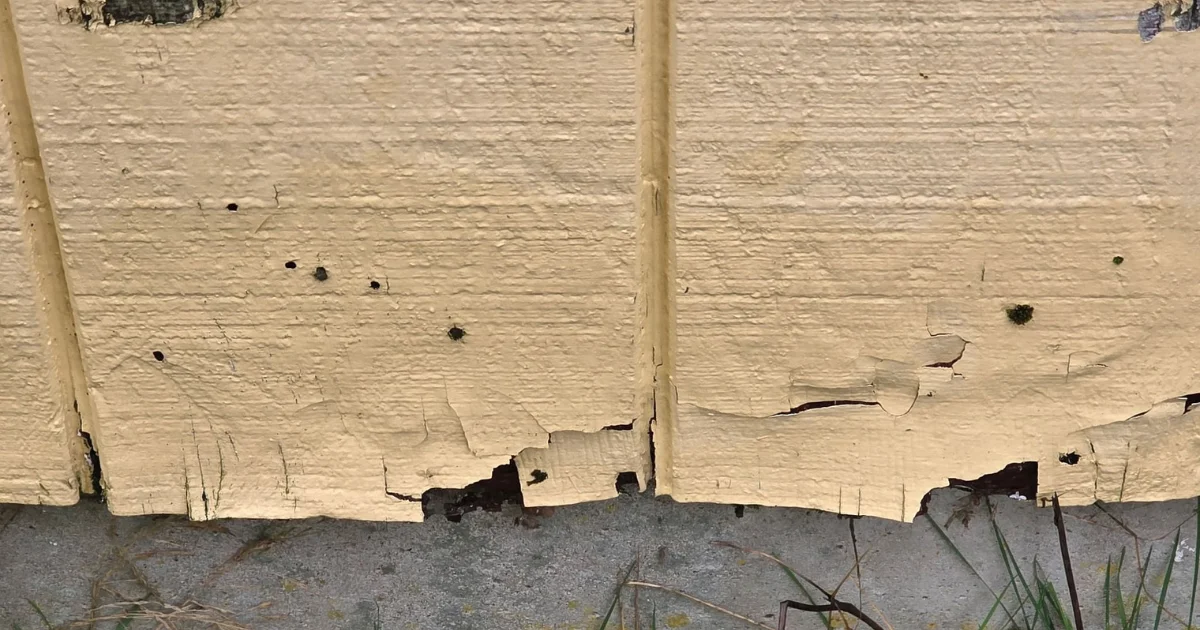 T-111 Siding begins to wear down at the bottom.