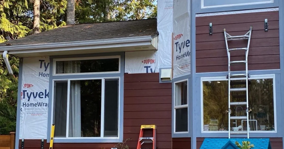 Replace felt paper with Tyvek
