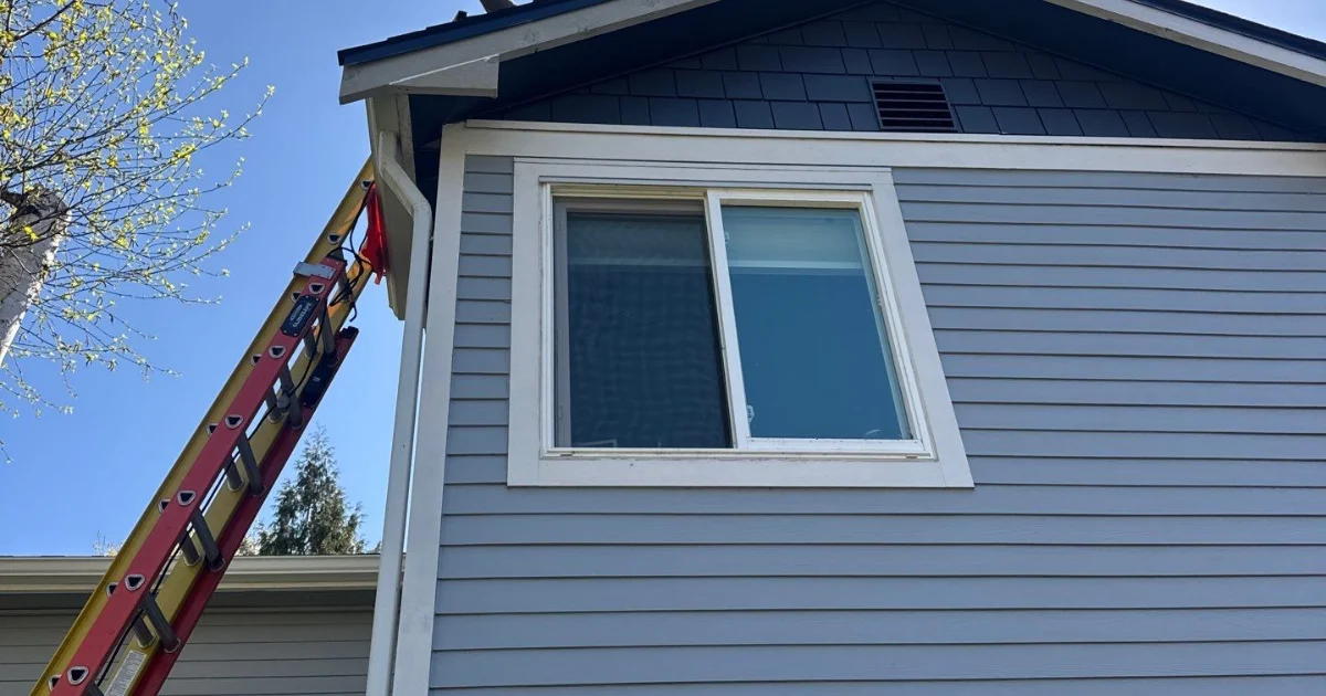 Siding on home