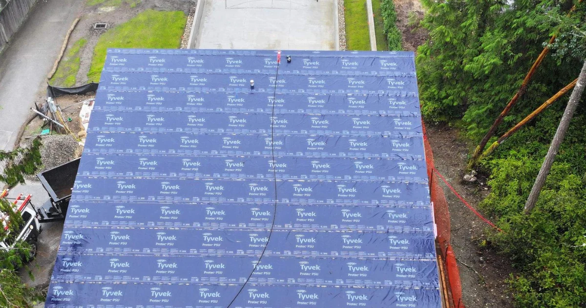 layers of a roofing system, tyvek