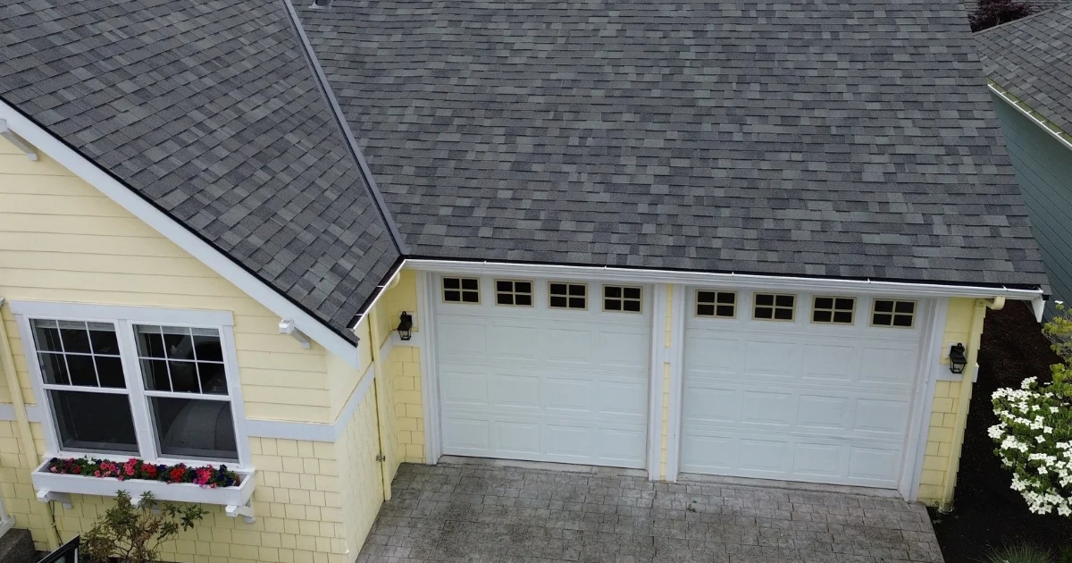 gutters on a full roof replacement in PNW